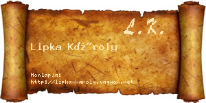 Lipka Károly névjegykártya